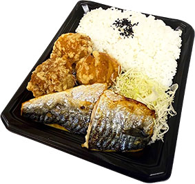 唐揚げ焼きサバ弁当